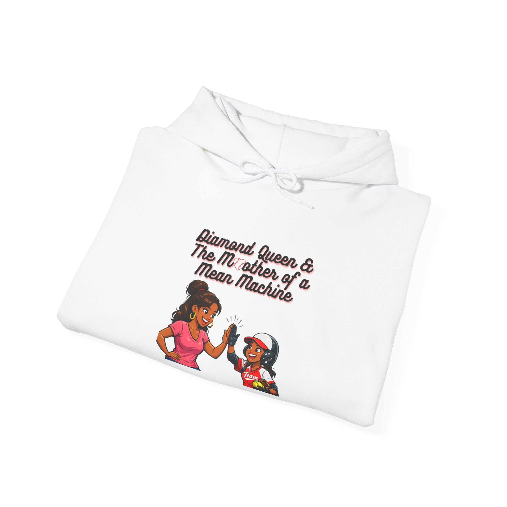 Hoodie – "Diamond Queen & The Mischief of a Mama-Mema" Cozy Graphic Pullover