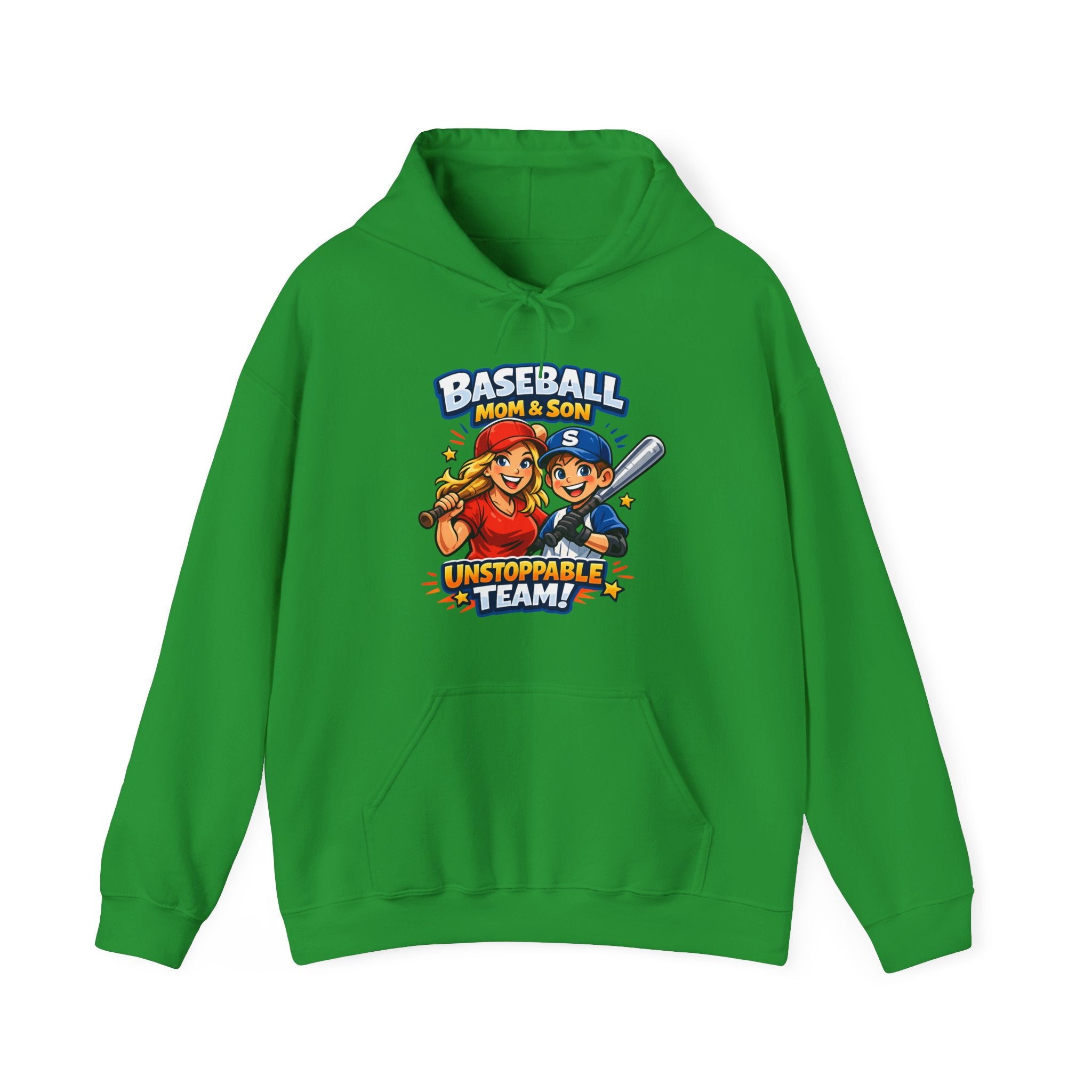 Baseball Mom & Son Hoodie – "Unstoppable Team" Graphic Pullover