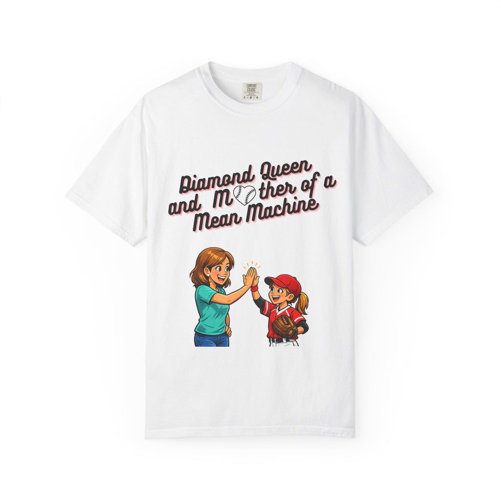 Diamond Queen & Mother of a Mean Machine T-Shirt — Mom and Daughter High-Five Graphic Tee