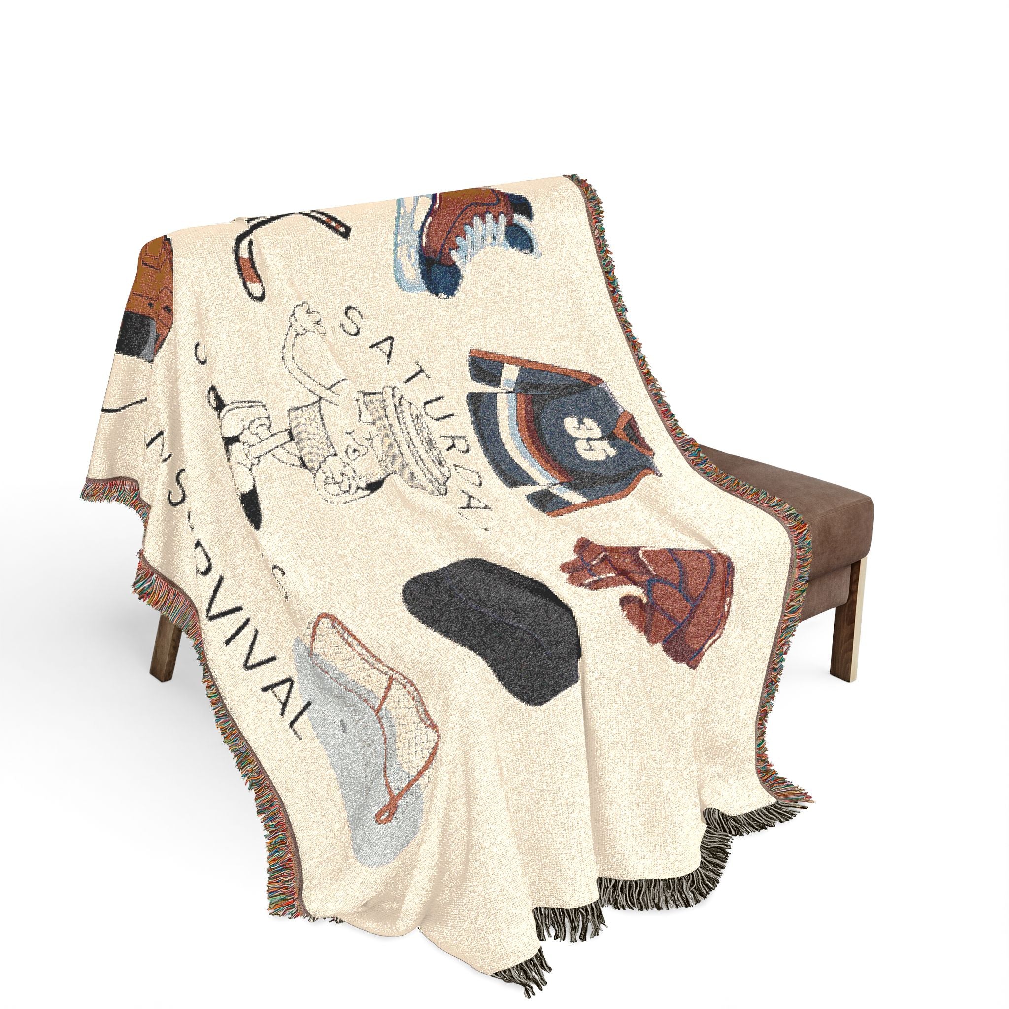 Hockey Survival Woven Blanket — Game Day Sports Throw