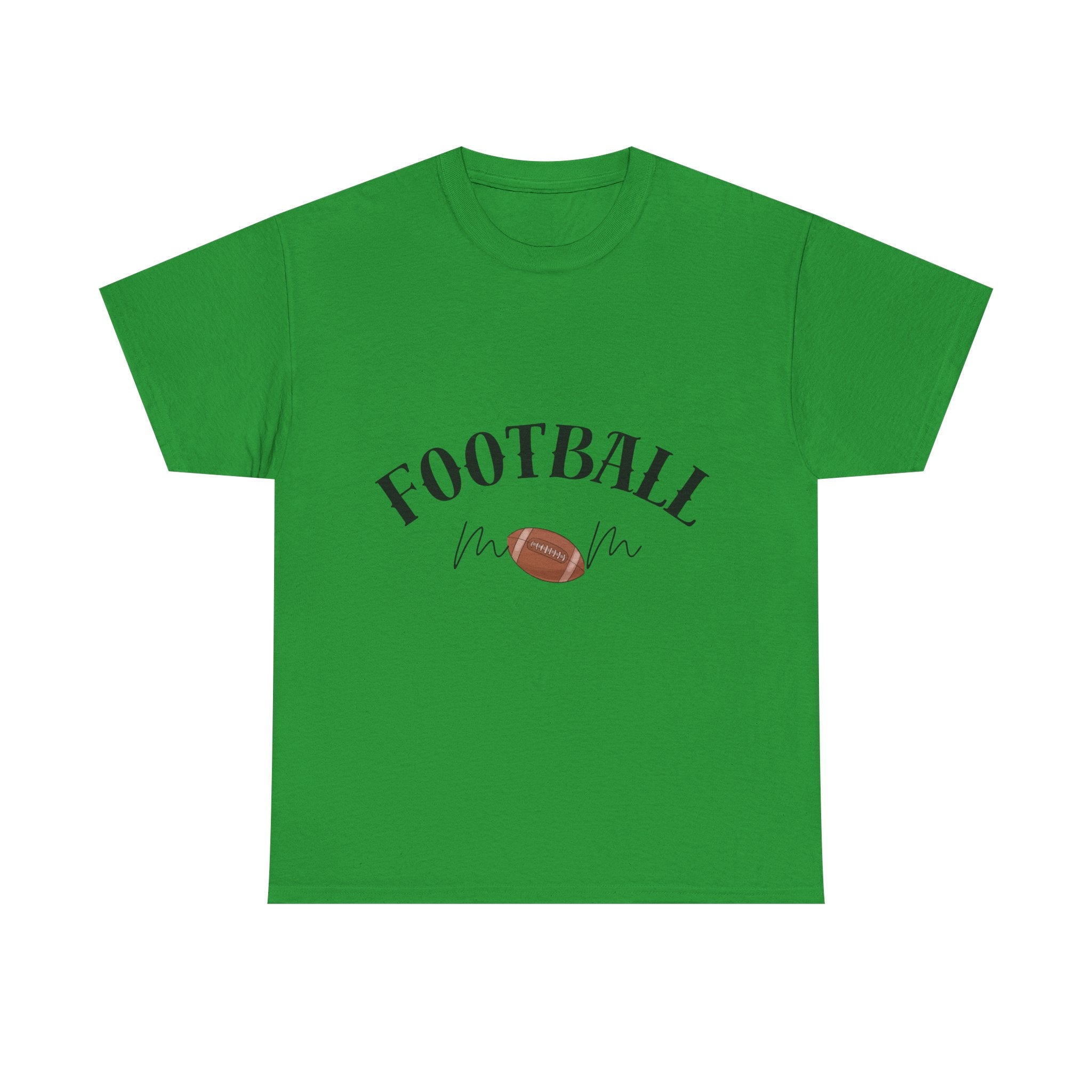 Football Mom T-Shirt - Cute Script Football Graphic Tee for Game Day