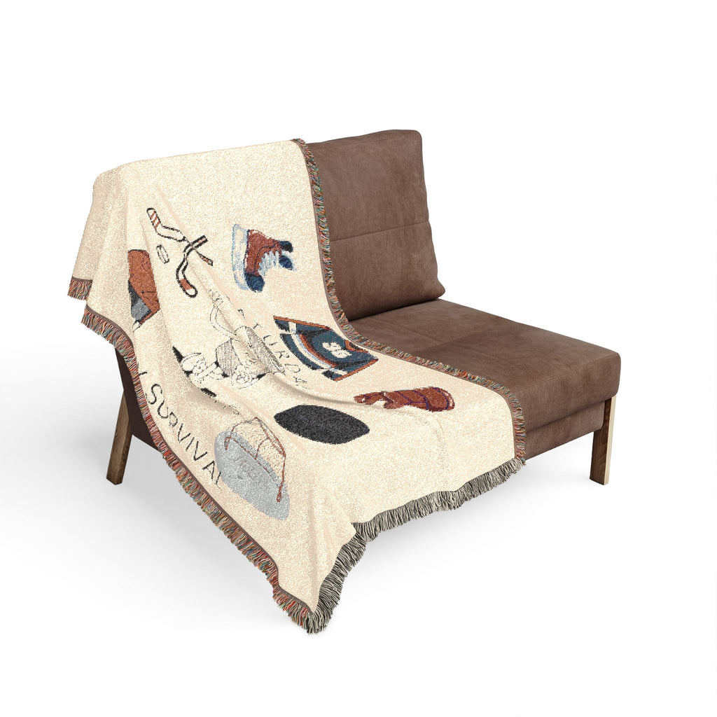 Hockey Survival Woven Blanket — Game Day Sports Throw