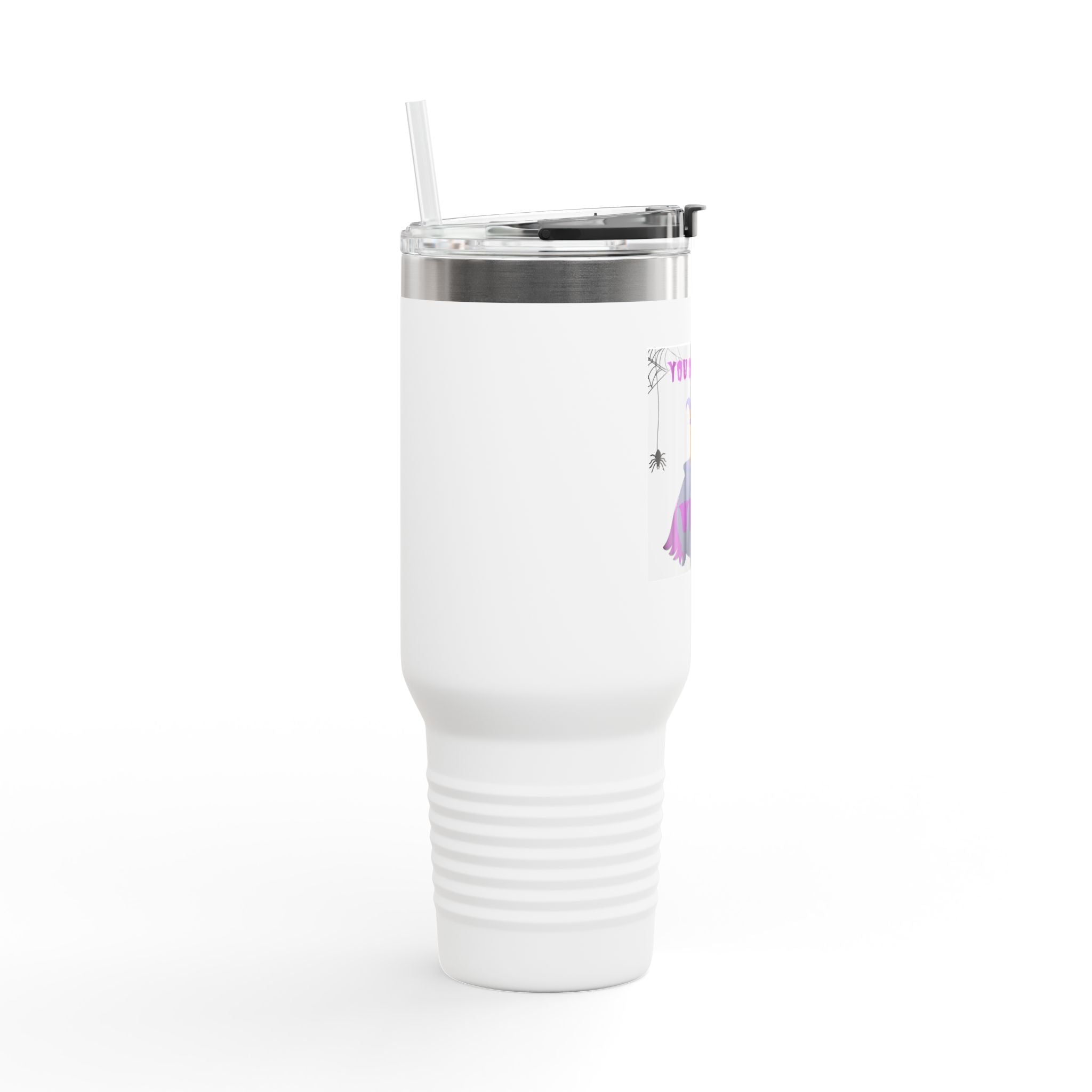 40oz Insulated Travel Mug — 'You Got This Witch' Halloween Cauldron Design