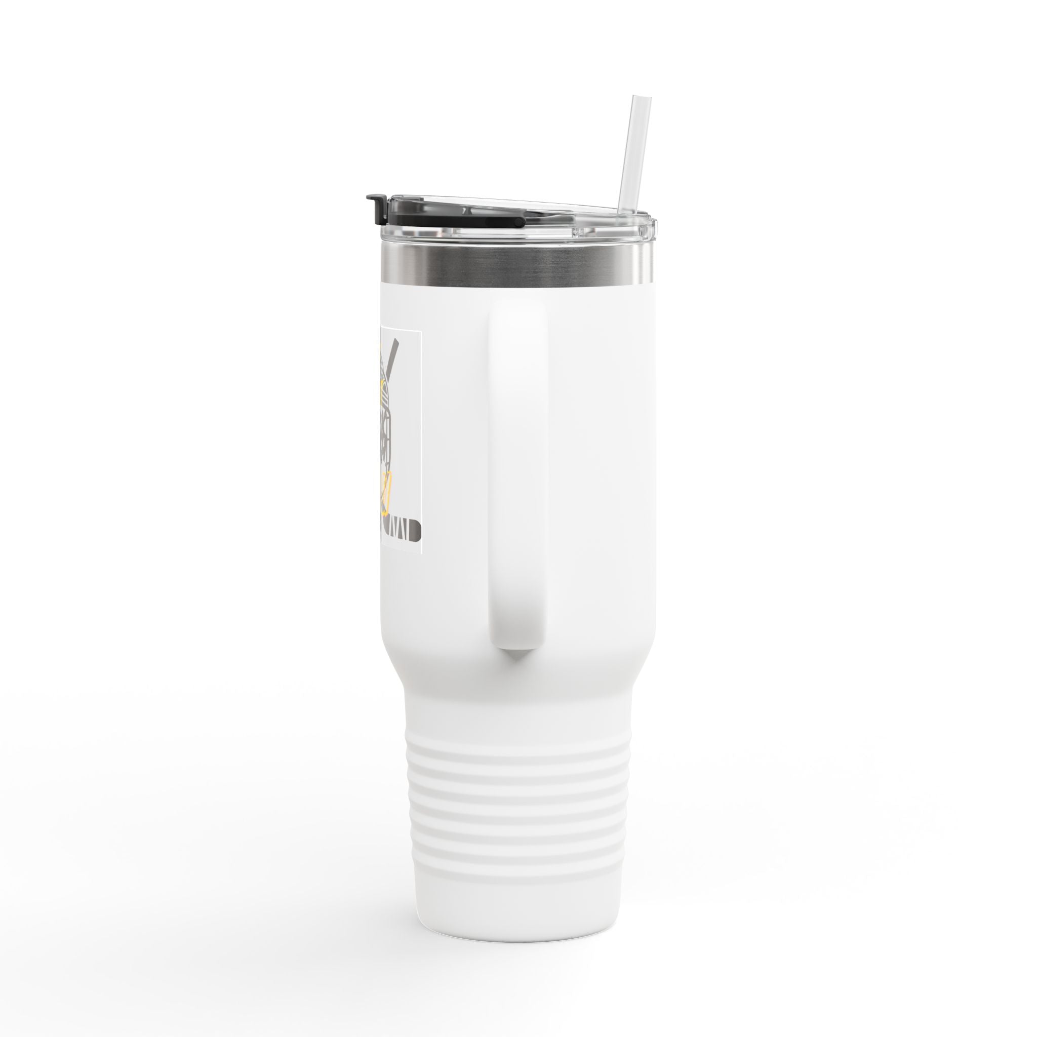40oz Insulated Travel Mug — 'Puck Witch' Hockey Graphic Stainless Tumbler