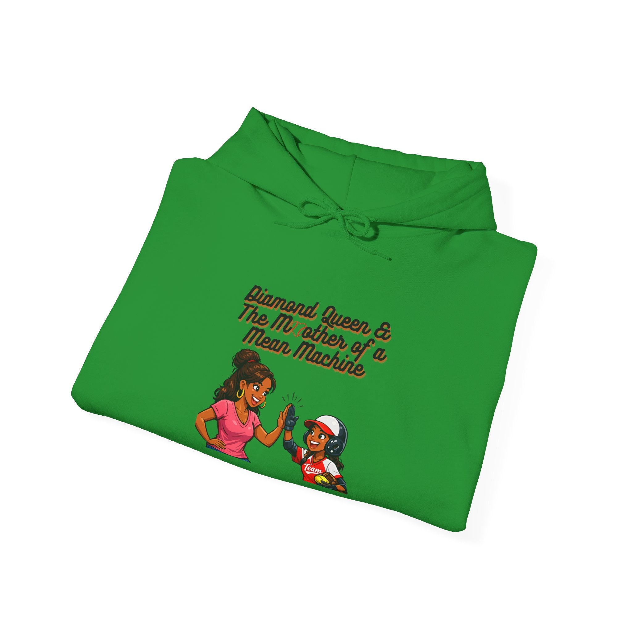 Hoodie – "Diamond Queen & The Mischief of a Mama-Mema" Cozy Graphic Pullover