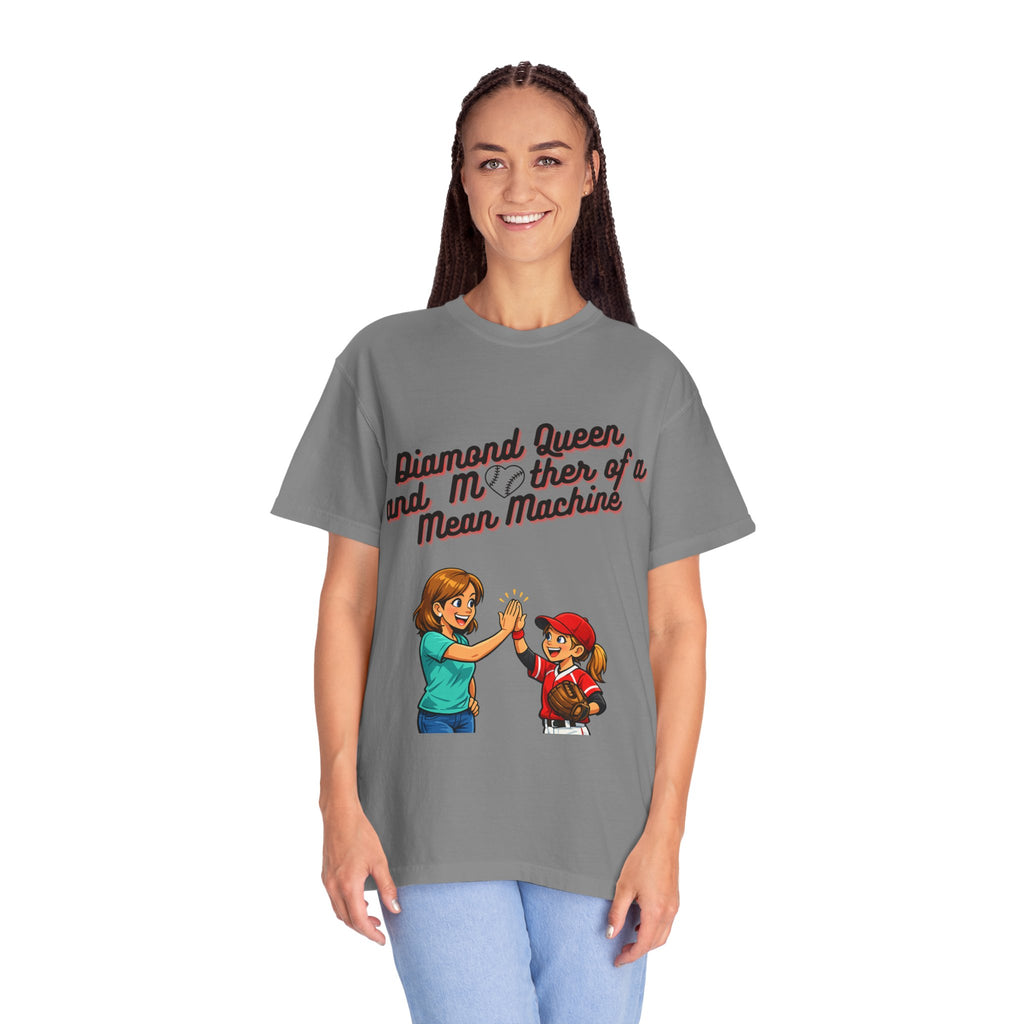 Diamond Queen & Mother of a Mean Machine T-Shirt — Mom and Daughter High-Five Graphic Tee