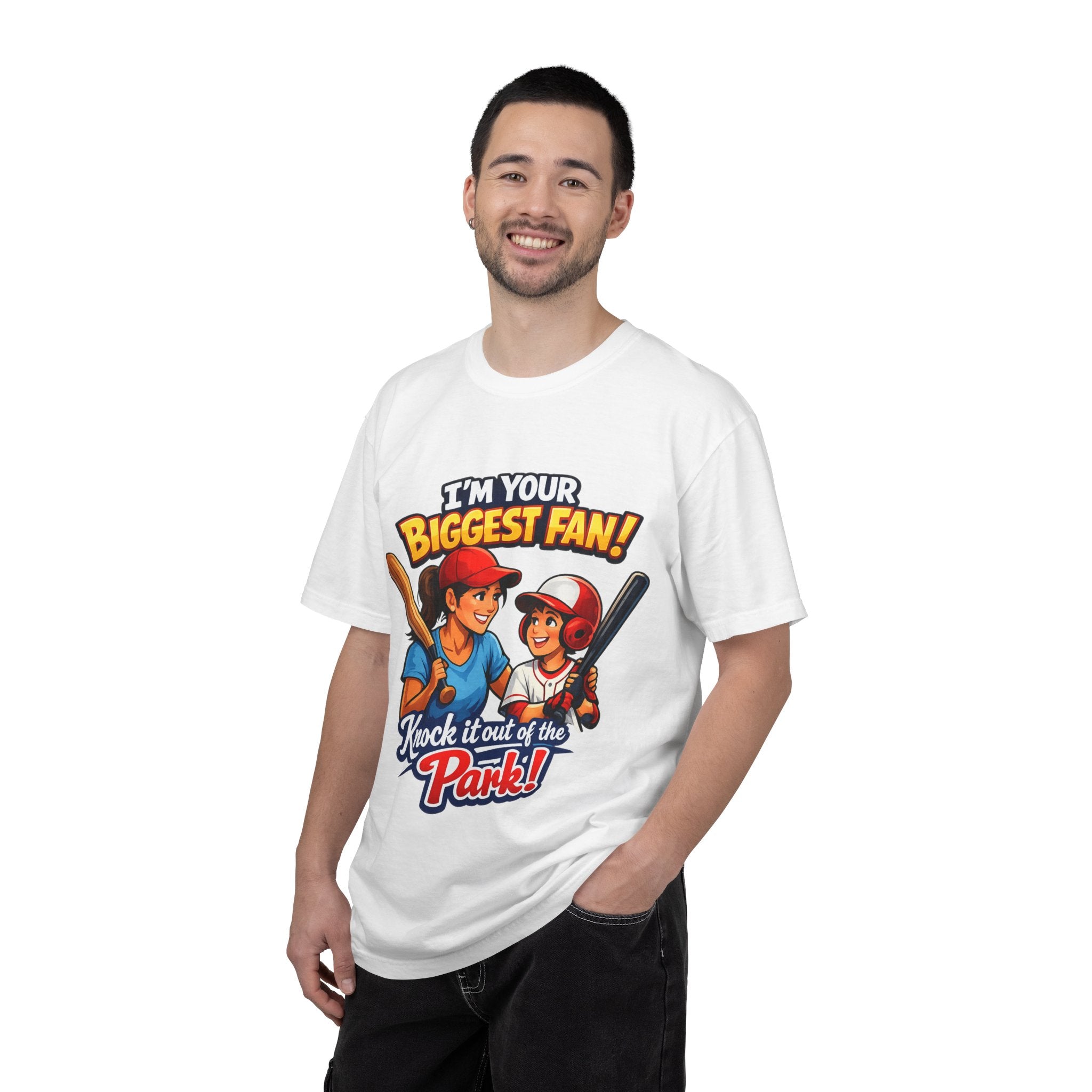 Softball Fan T-Shirt — “I’m Your Biggest Fan! Knock It Out of the Park!”
