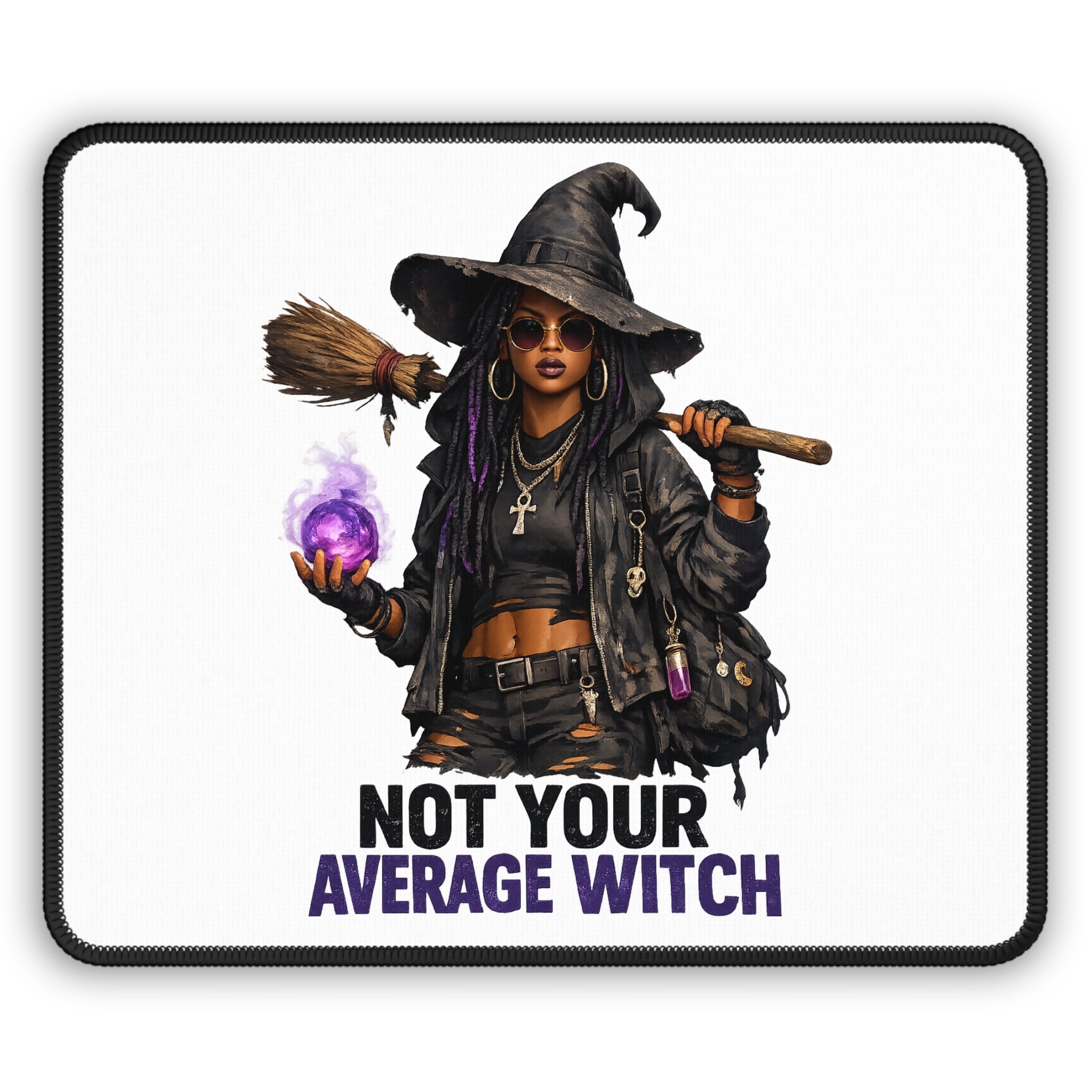 Gaming Mouse Pad — Not Your Average Witch Graphic