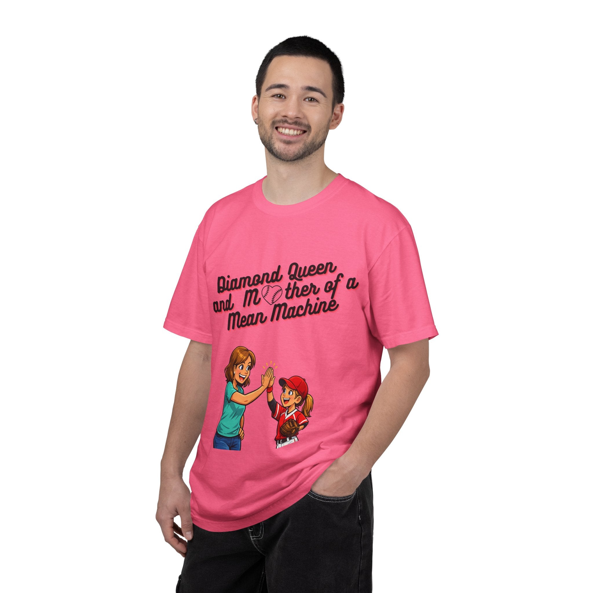Diamond Queen & Mother of a Mean Machine T-Shirt — Mom and Daughter High-Five Graphic Tee