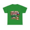 T-Shirt — "My Kid Runs For Fun, I Run For Coffee" Baseball Parent Tee