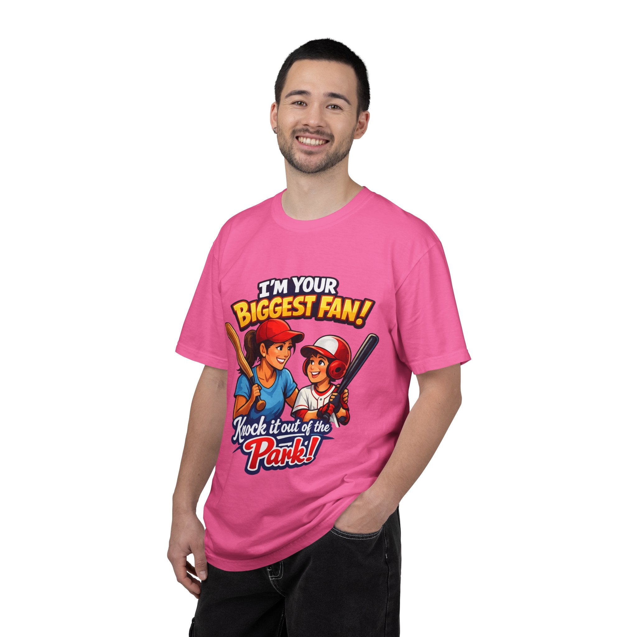 Softball Fan T-Shirt — “I’m Your Biggest Fan! Knock It Out of the Park!”