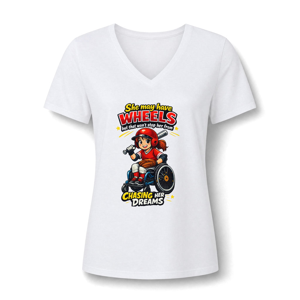Women’s Relaxed Heather CVC V-Neck Tee