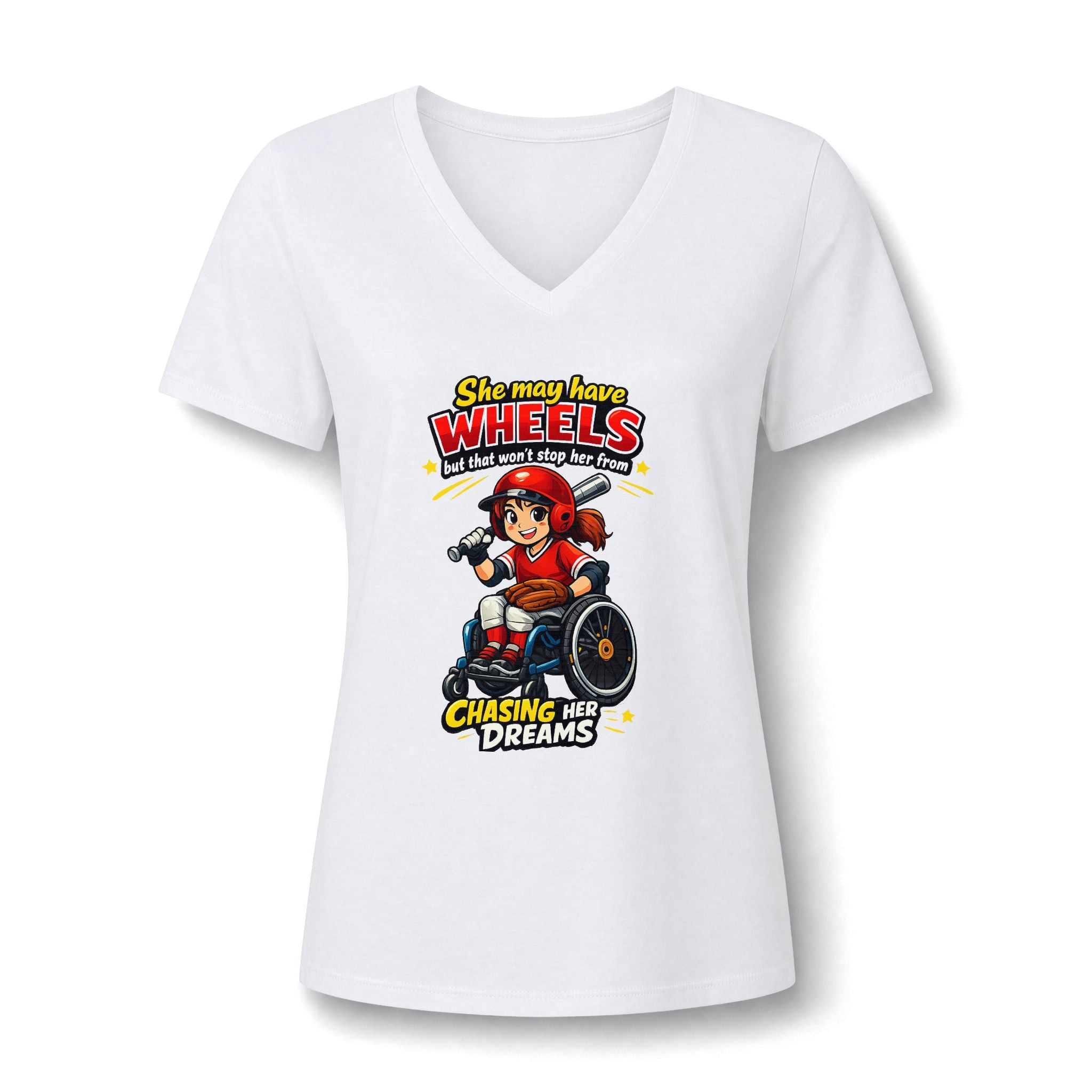 Women’s Relaxed Heather CVC V-Neck Tee