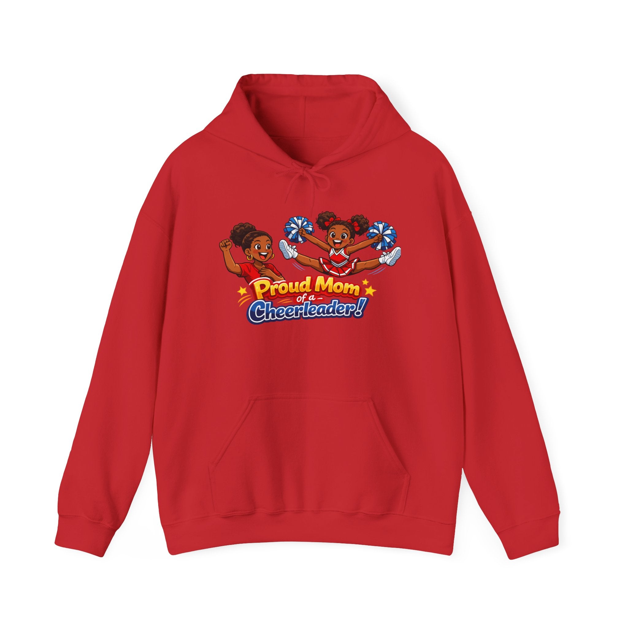 Proud Mom of a Cheerleader Hoodie — Cute Cheer Squad Graphic Sweatshirt