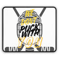 We Don't Puck With You Gaming Mouse Pad — Hockey Goalie Graphic, Funny Sports Desk Mat