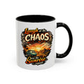 Laugh at the Chaos Sunrise Accent Coffee Mug — Retro Beach Camper Coffee Cup (11/15 oz)