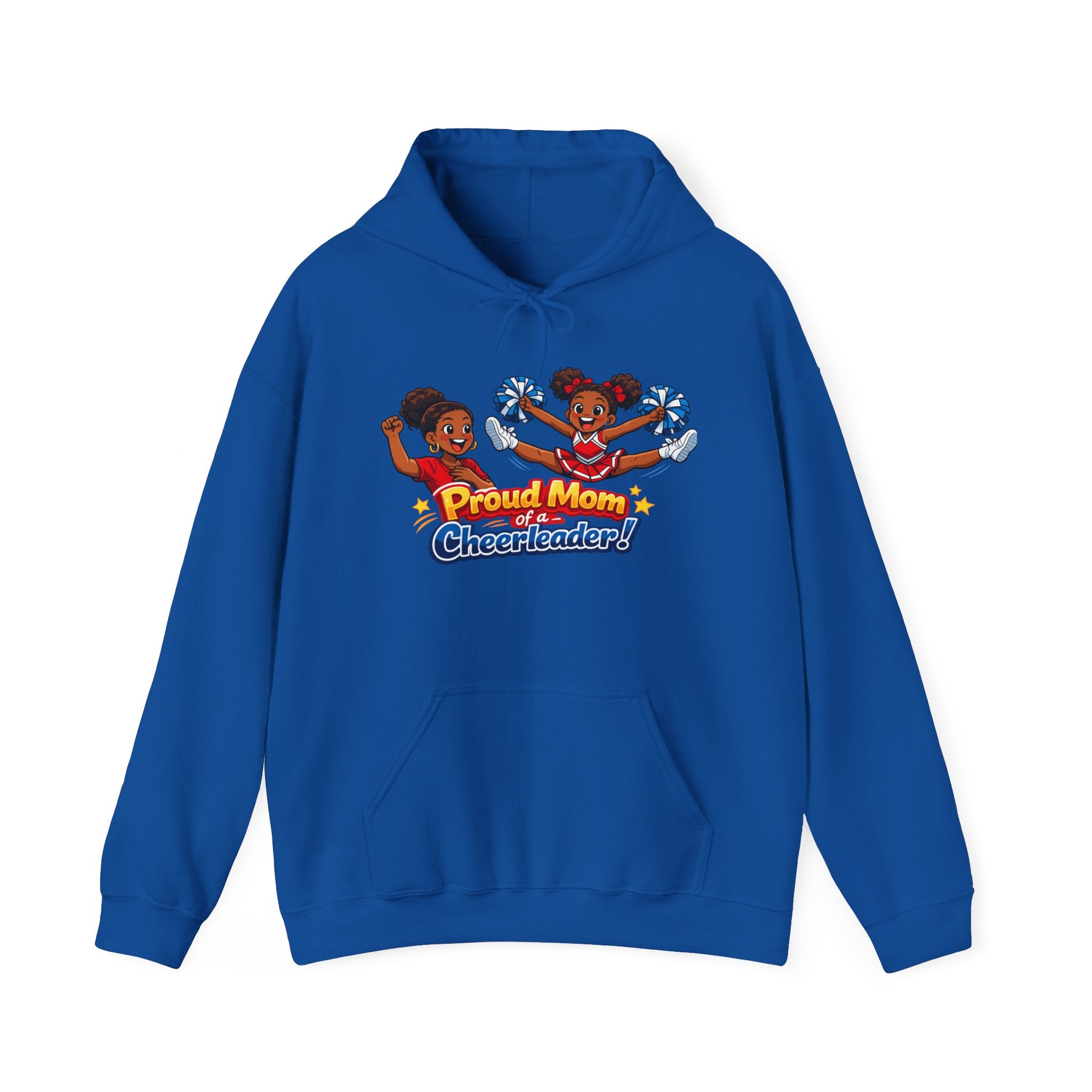 Proud Mom of a Cheerleader Hoodie — Cute Cheer Squad Graphic Sweatshirt