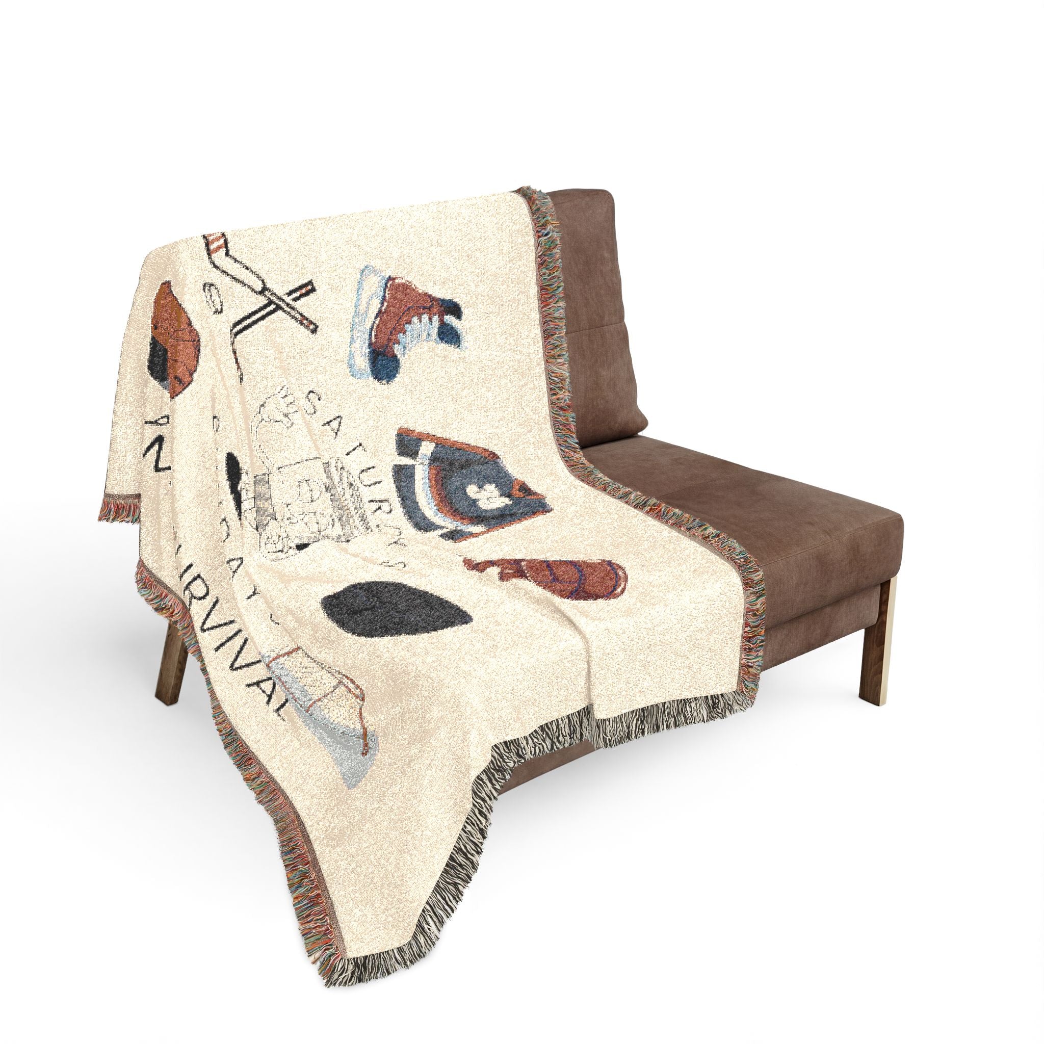 Hockey Survival Woven Blanket — Game Day Sports Throw
