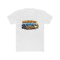 Powered by Pucks and Coffee Hockey T‑Shirt — Funny Hockey Player Gift