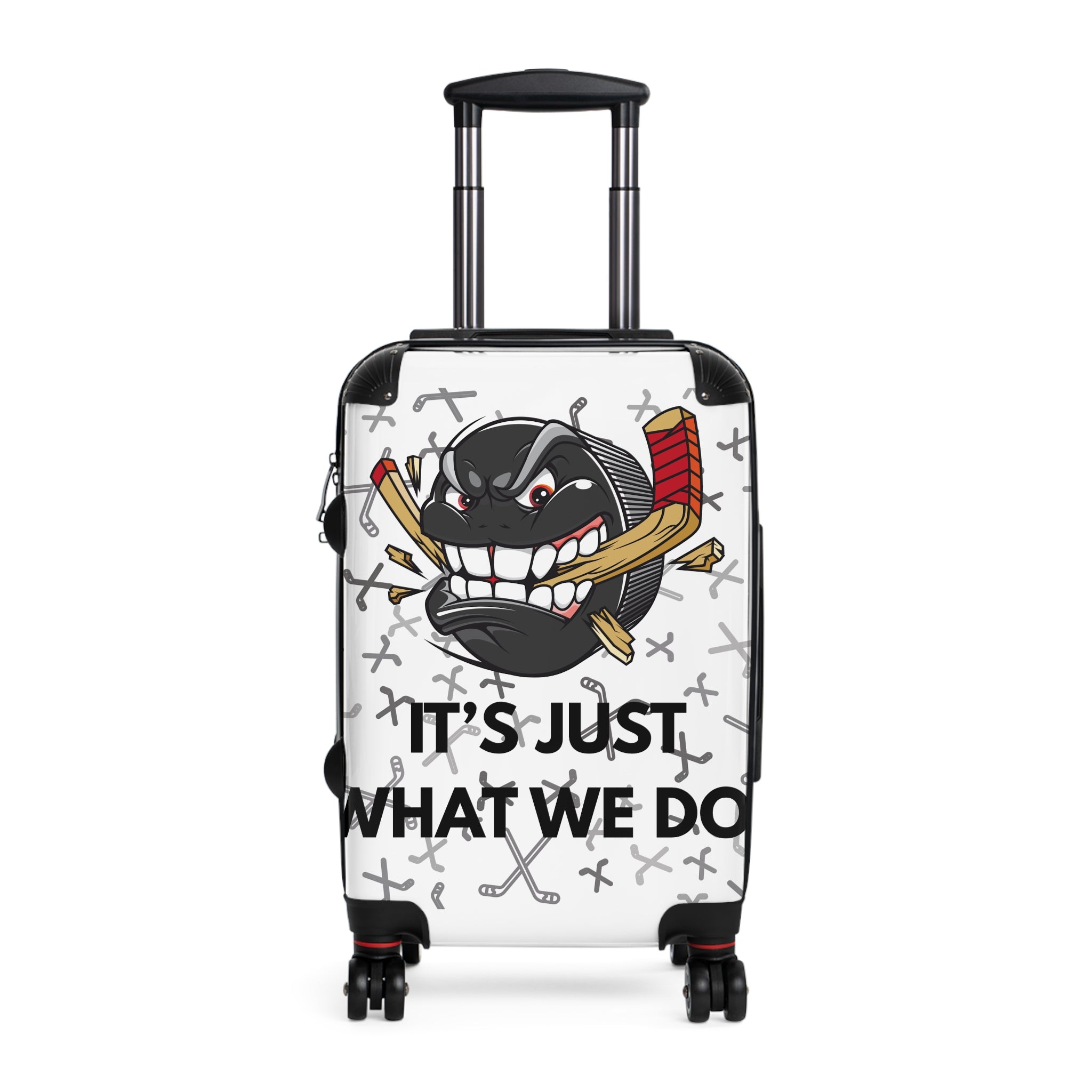 Hockey Puck Luggage – “It’s Just What We Do” Carry-On Suitcase