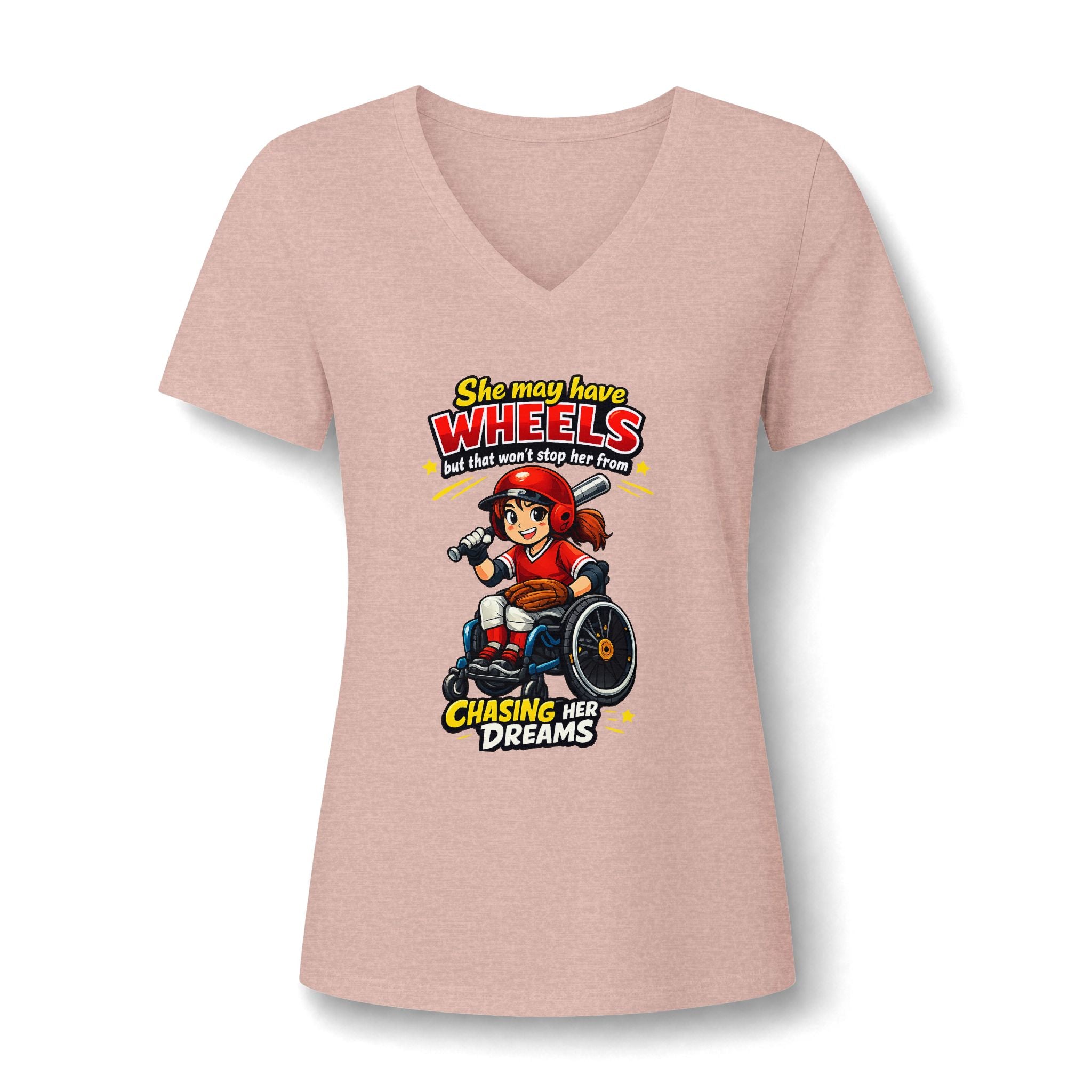 Women’s Relaxed Heather CVC V-Neck Tee