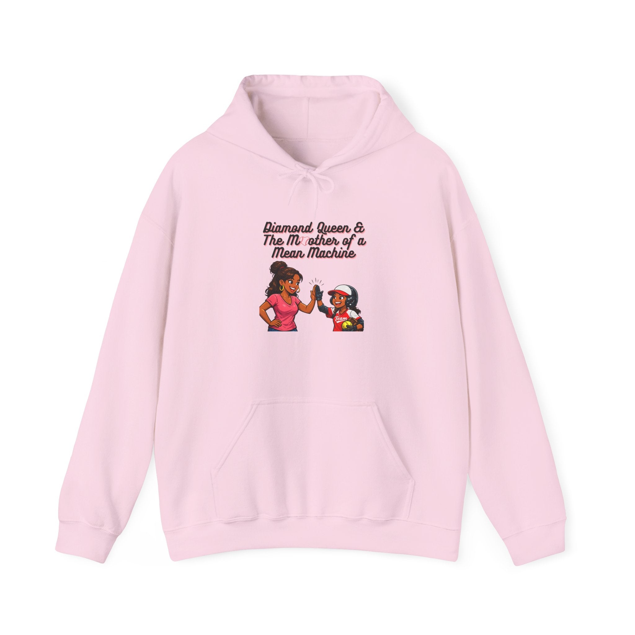 Hoodie – "Diamond Queen & The Mischief of a Mama-Mema" Cozy Graphic Pullover
