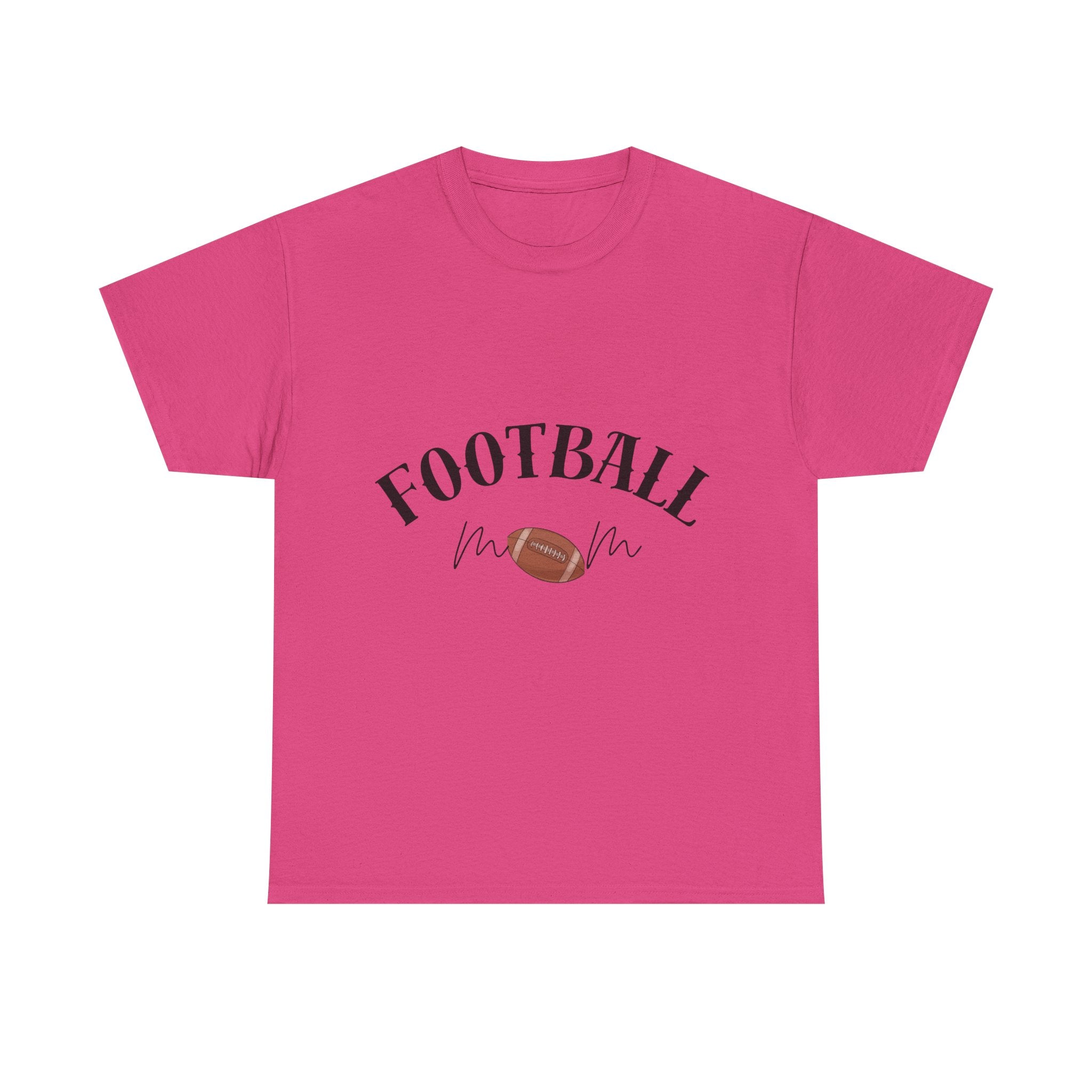 Football Mom T-Shirt - Cute Script Football Graphic Tee for Game Day