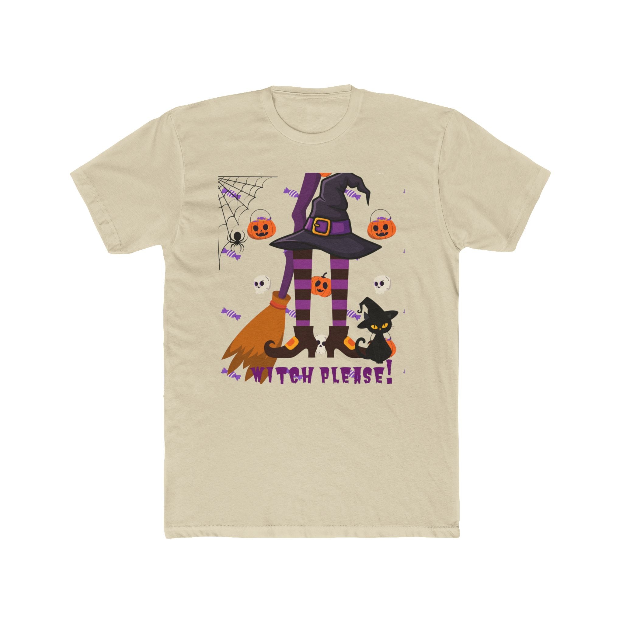 Halloween Witch Hat Tee — "Witch Please!" Graphic T-Shirt
