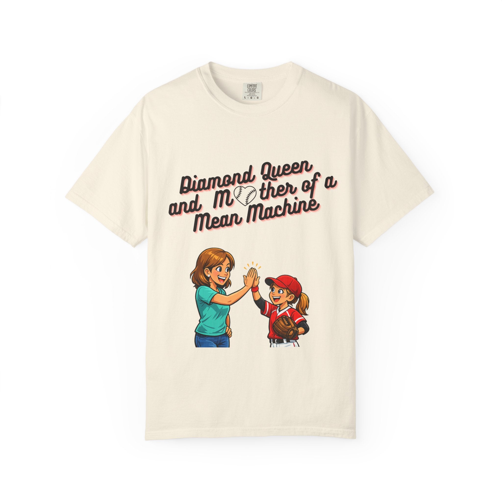 Diamond Queen & Mother of a Mean Machine T-Shirt — Mom and Daughter High-Five Graphic Tee