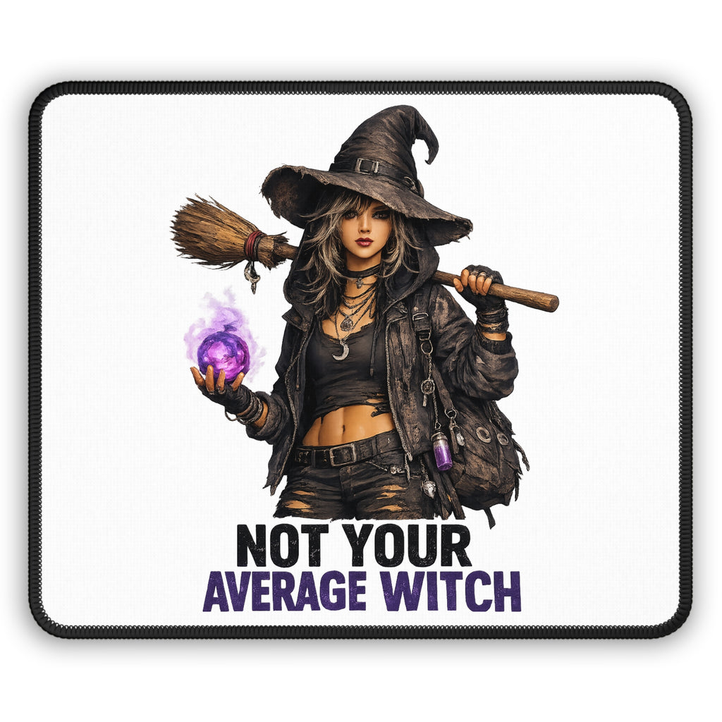 Not Your Average Witch Gaming Mouse Pad — Gothic Fantasy Witchcraft Desk Mat