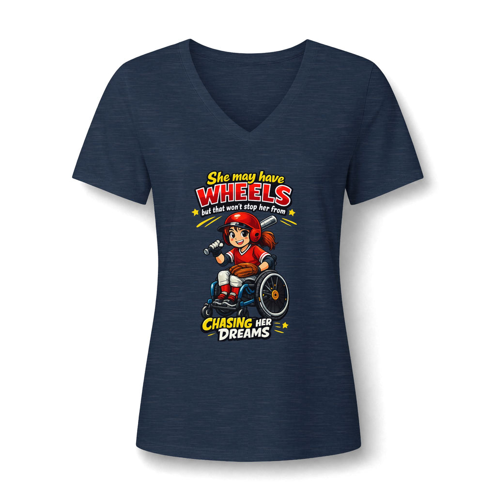 Women’s Relaxed Heather CVC V-Neck Tee