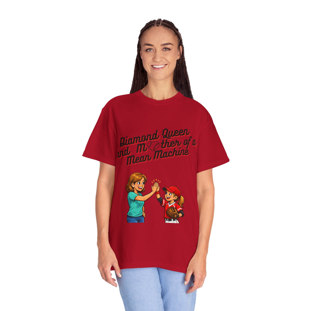 Diamond Queen & Mother of a Mean Machine T-Shirt — Mom and Daughter High-Five Graphic Tee
