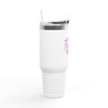 40oz Insulated Travel Mug — 'Blush, Bounce & Brunch' Floral Coffee Tumbler