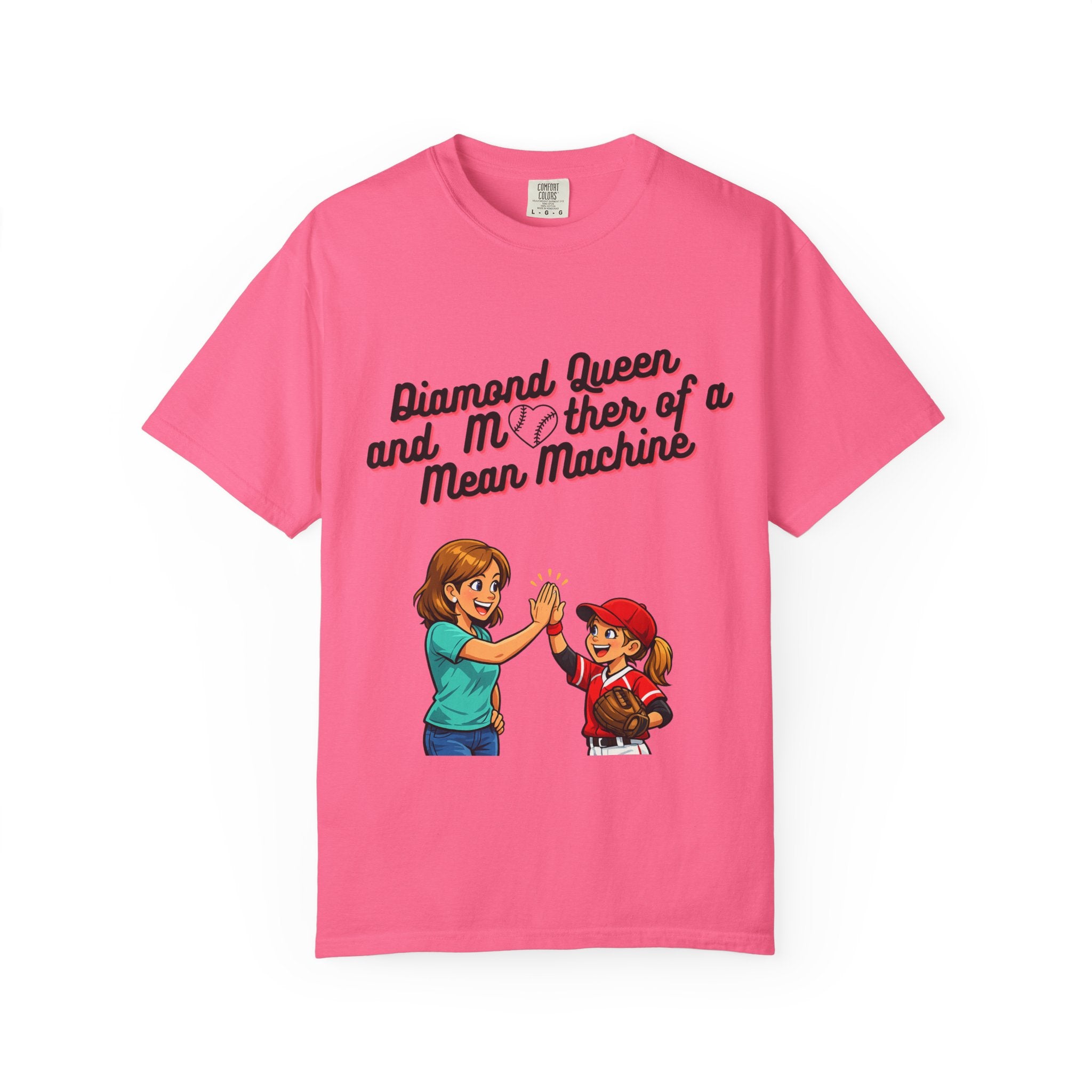 Diamond Queen & Mother of a Mean Machine T-Shirt — Mom and Daughter High-Five Graphic Tee