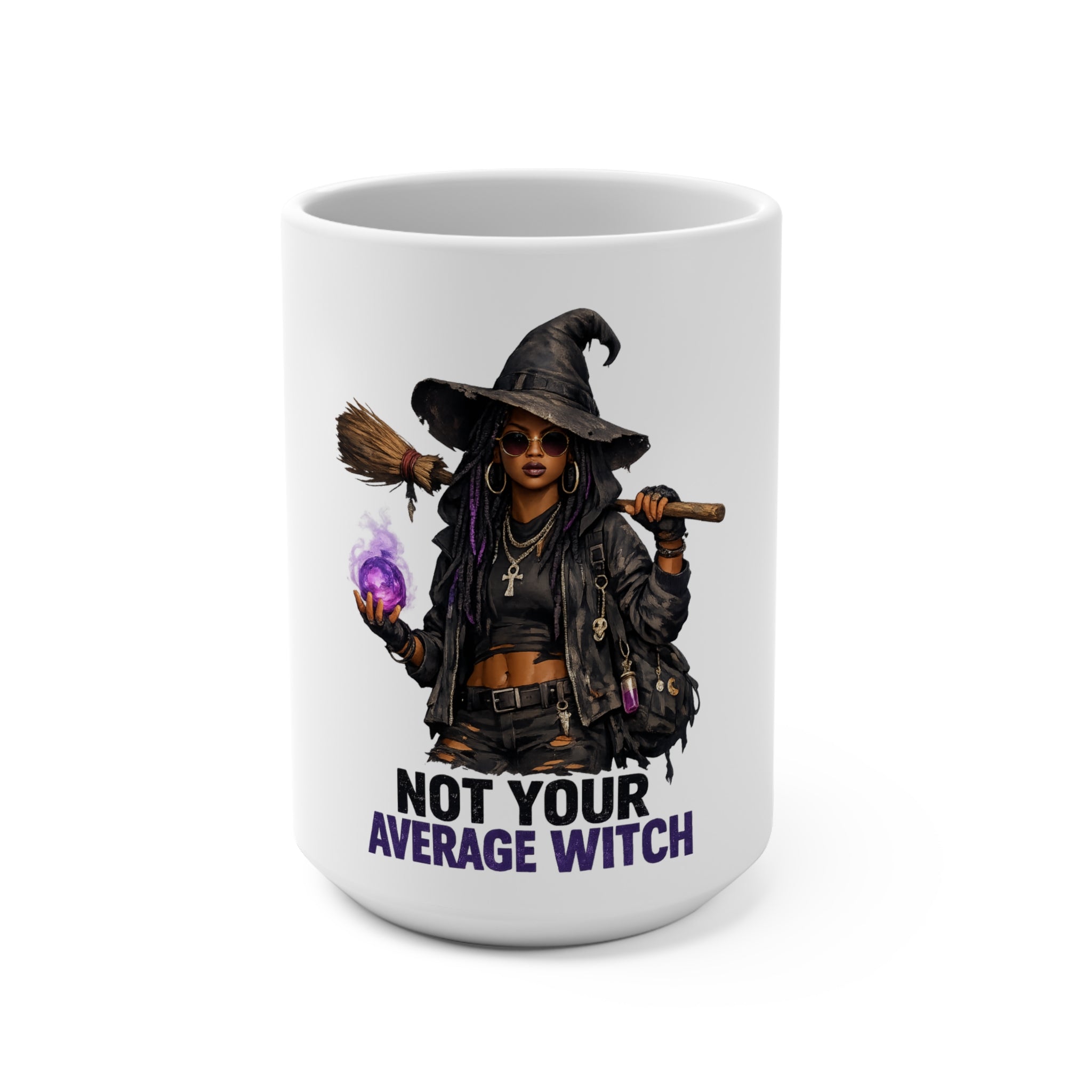 Mug — "Not Your Average Witch" Black Witch 15oz Coffee Mug