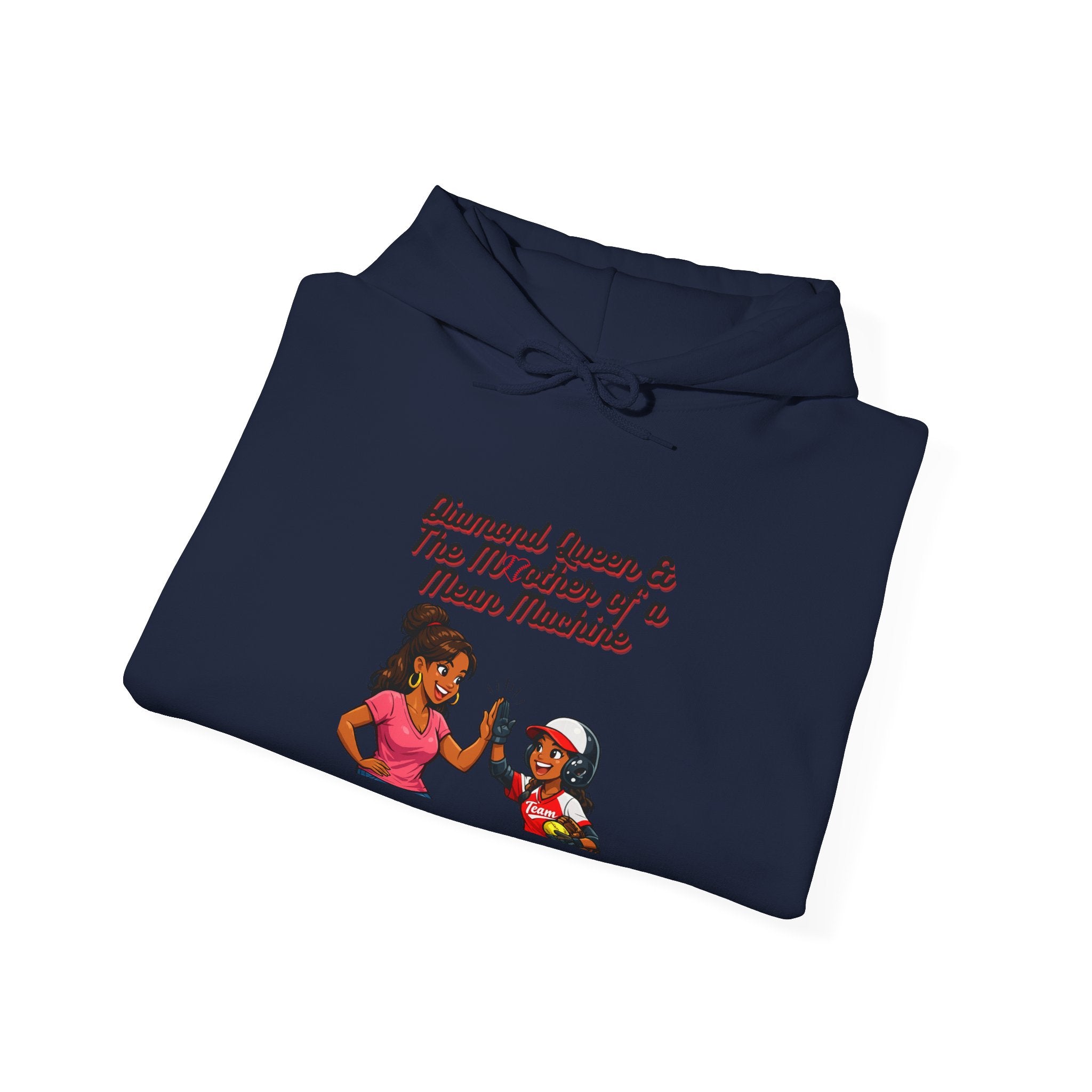 Hoodie – "Diamond Queen & The Mischief of a Mama-Mema" Cozy Graphic Pullover