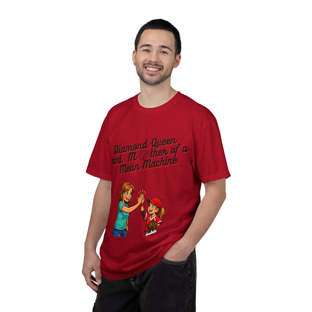 Diamond Queen & Mother of a Mean Machine T-Shirt — Mom and Daughter High-Five Graphic Tee