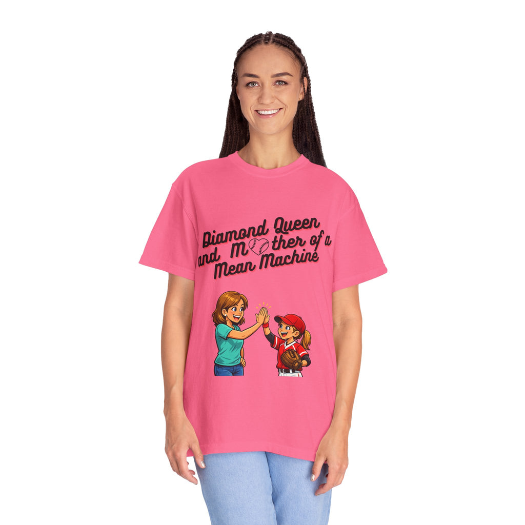 Diamond Queen & Mother of a Mean Machine T-Shirt — Mom and Daughter High-Five Graphic Tee