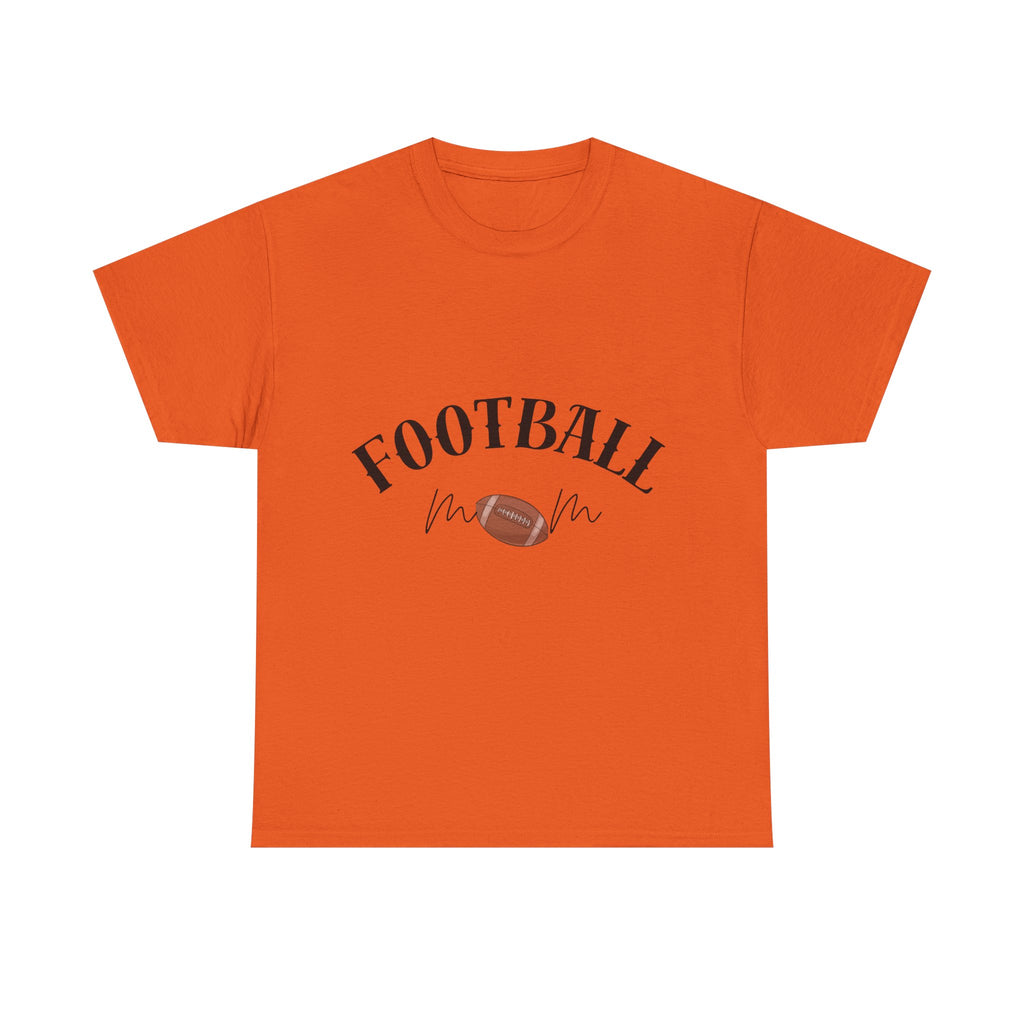 Football Mom T-Shirt - Cute Script Football Graphic Tee for Game Day