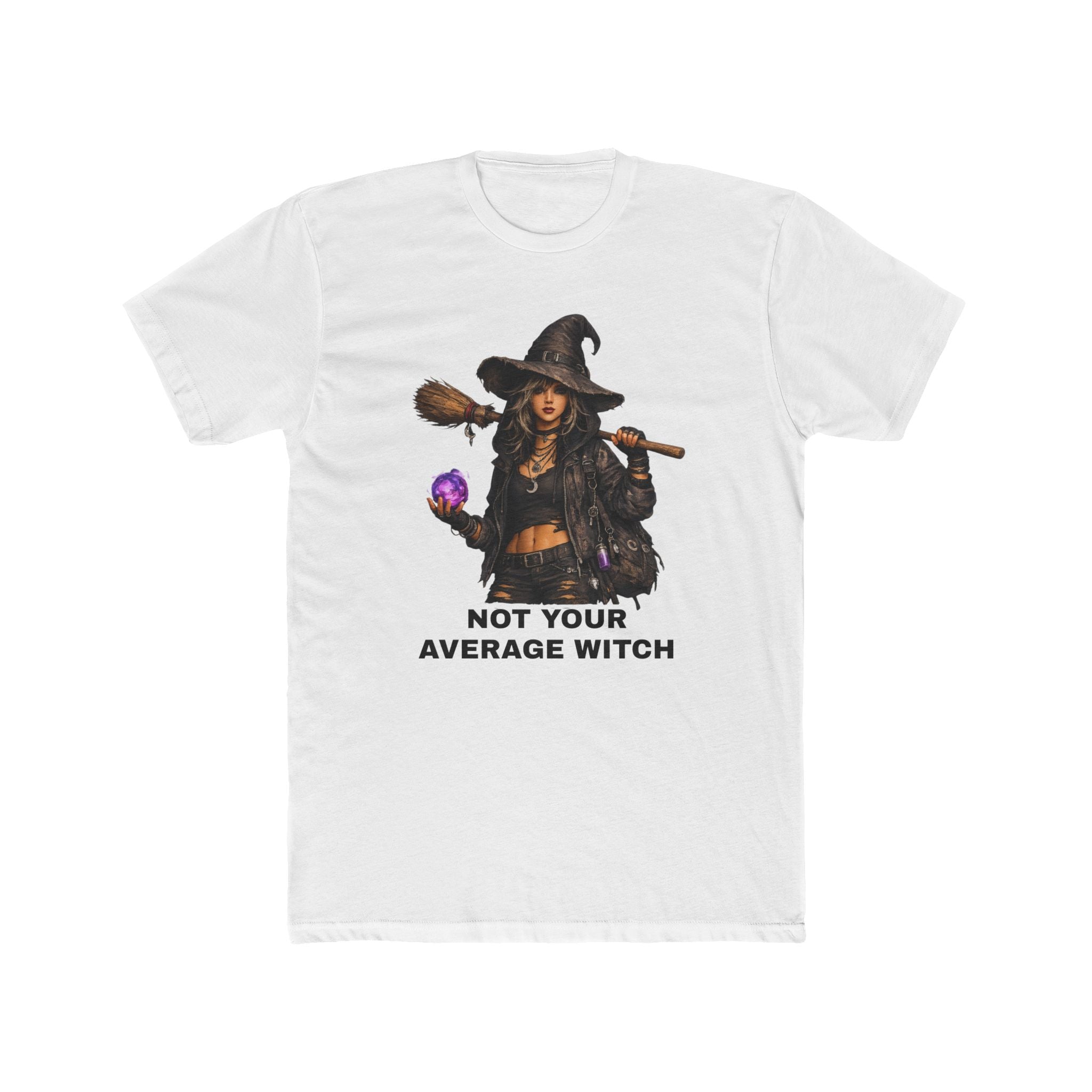 Witch Graphic Tee — "Not Your Average Witch" Spellcaster T‑Shirt for Halloween & Witchy Vibes