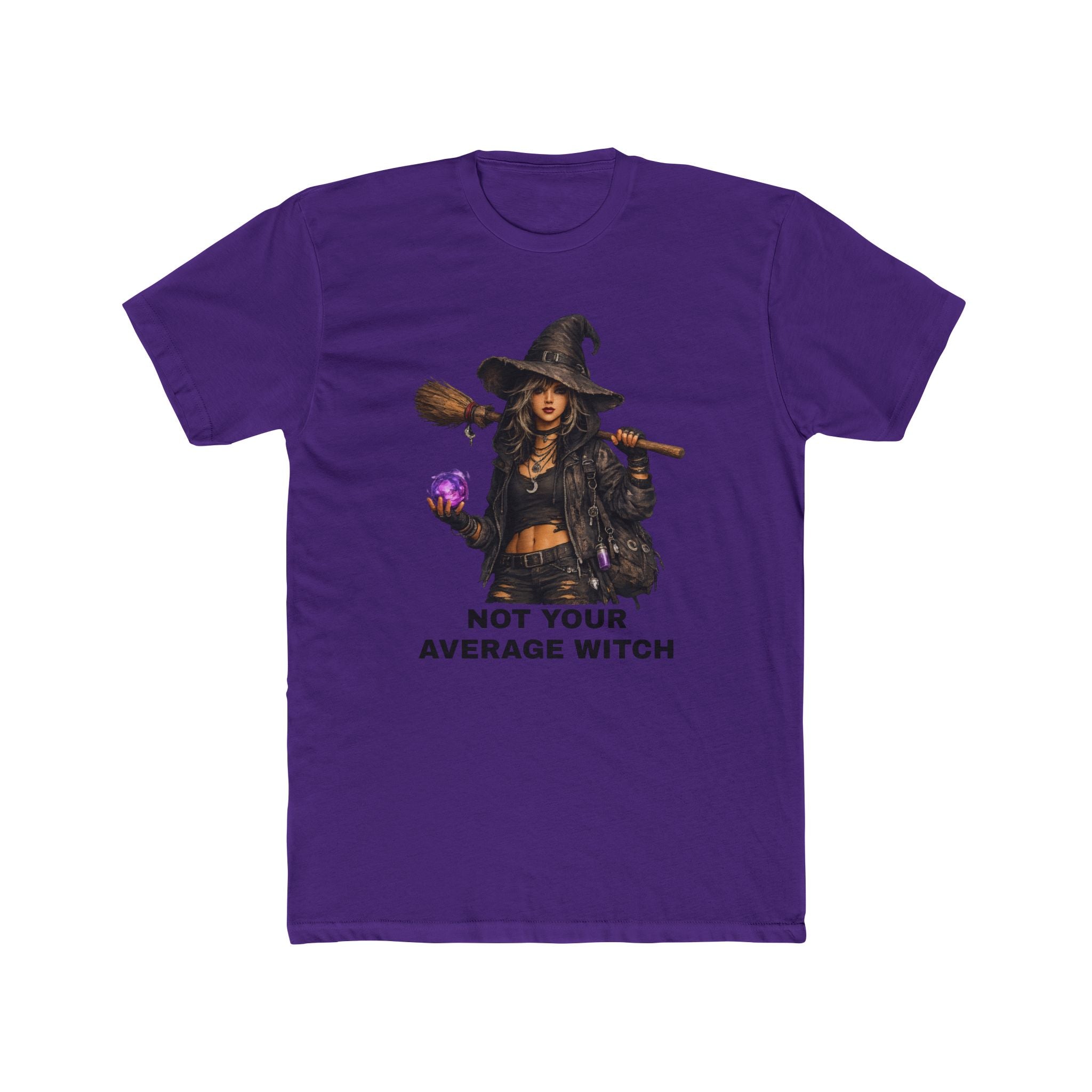 Witch Graphic Tee — "Not Your Average Witch" Spellcaster T‑Shirt for Halloween & Witchy Vibes