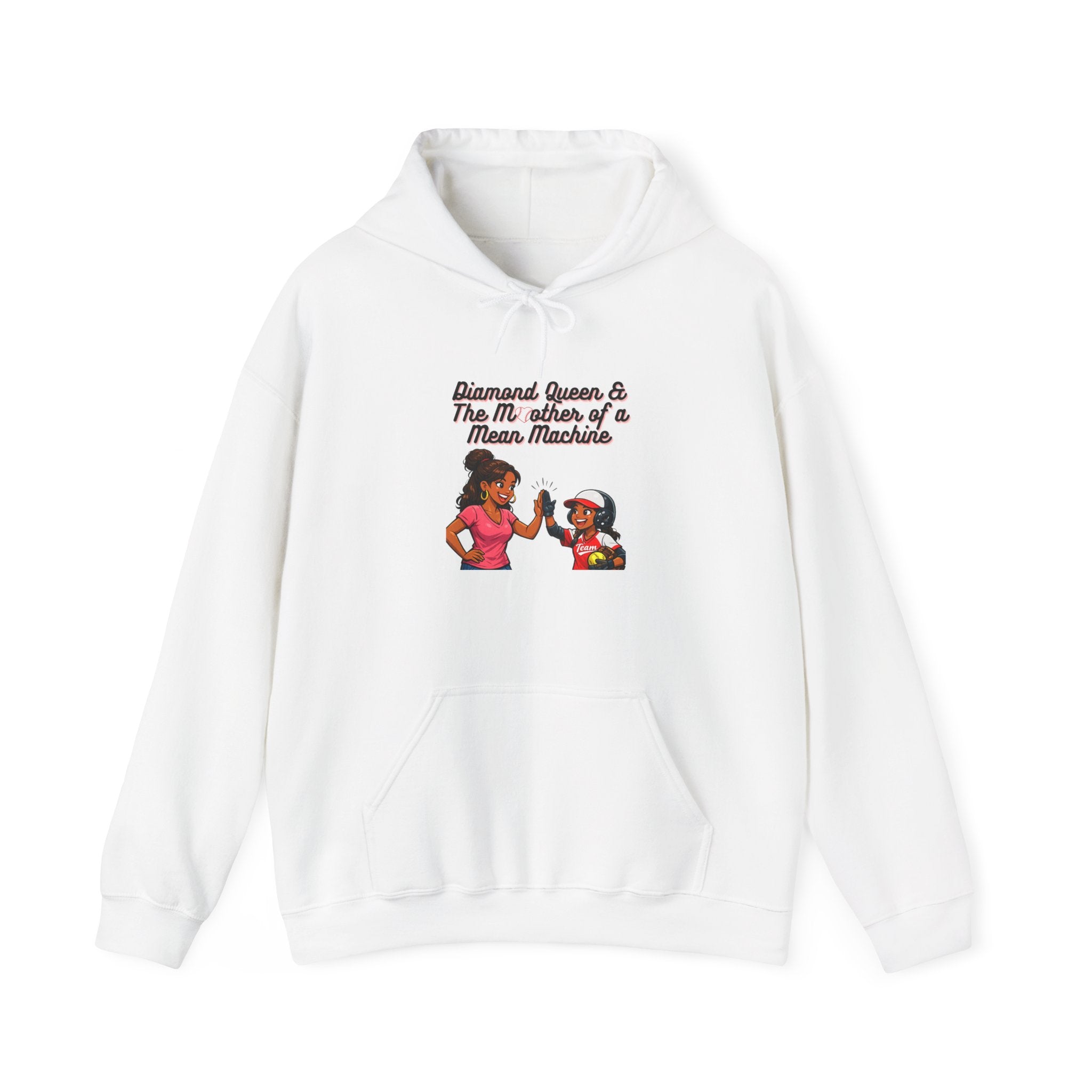 Hoodie – "Diamond Queen & The Mischief of a Mama-Mema" Cozy Graphic Pullover