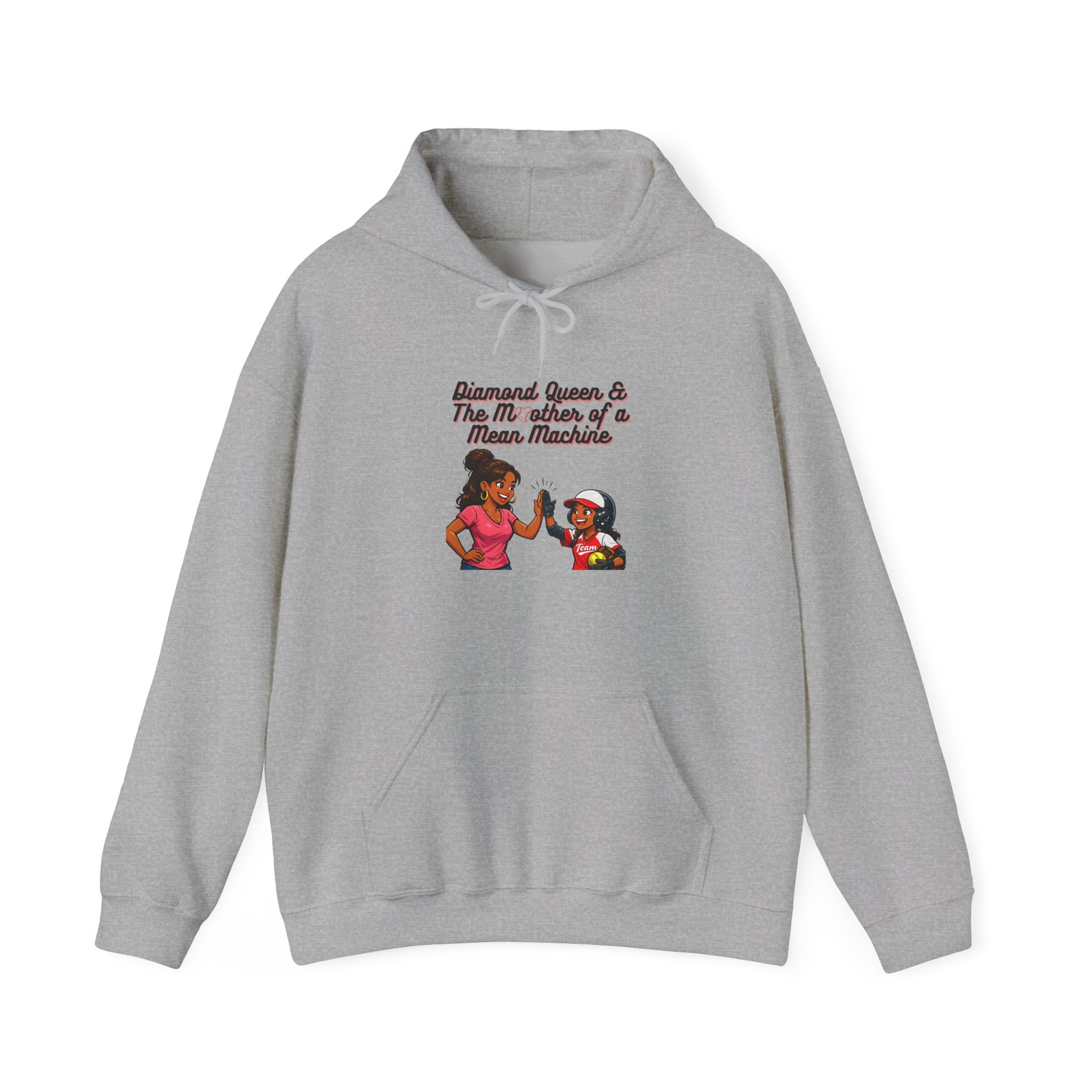 Hoodie – "Diamond Queen & The Mischief of a Mama-Mema" Cozy Graphic Pullover