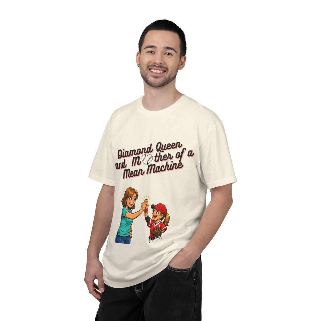 Diamond Queen & Mother of a Mean Machine T-Shirt — Mom and Daughter High-Five Graphic Tee