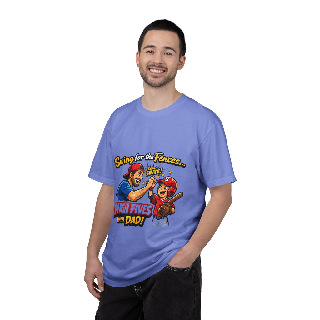 Baseball Dad T-Shirt – “Swing for the Fences… High Fives with Dad!” Retro Sport Tee