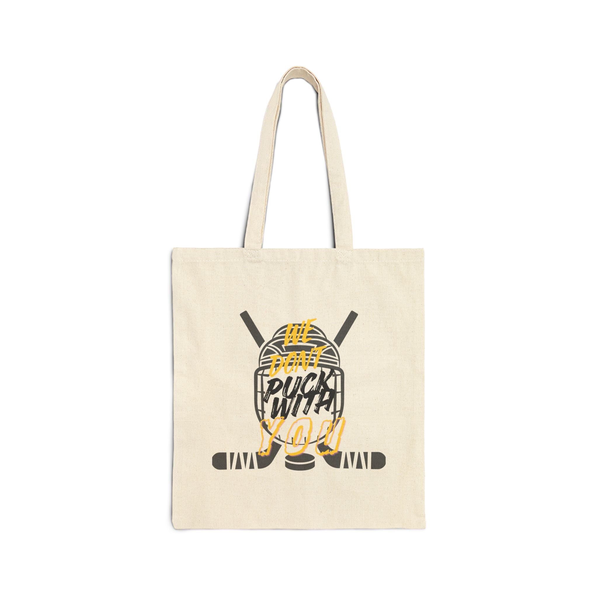 Hockey Puck With Attitude Canvas Tote Bag