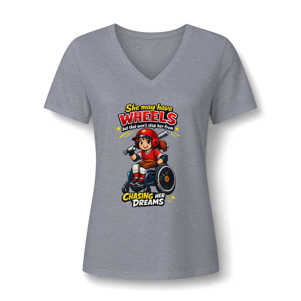Women’s Relaxed Heather CVC V-Neck Tee