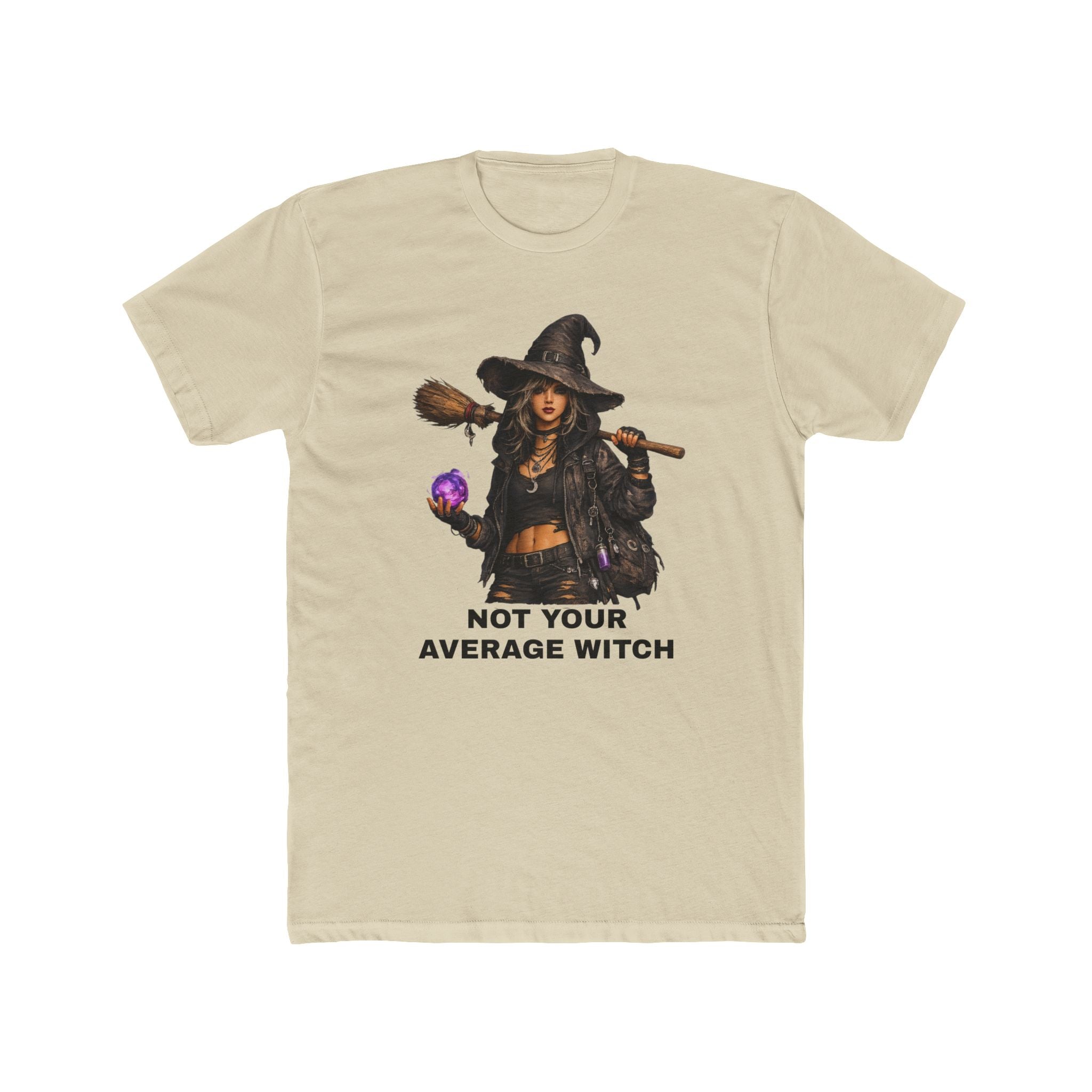 Witch Graphic Tee — "Not Your Average Witch" Spellcaster T‑Shirt for Halloween & Witchy Vibes