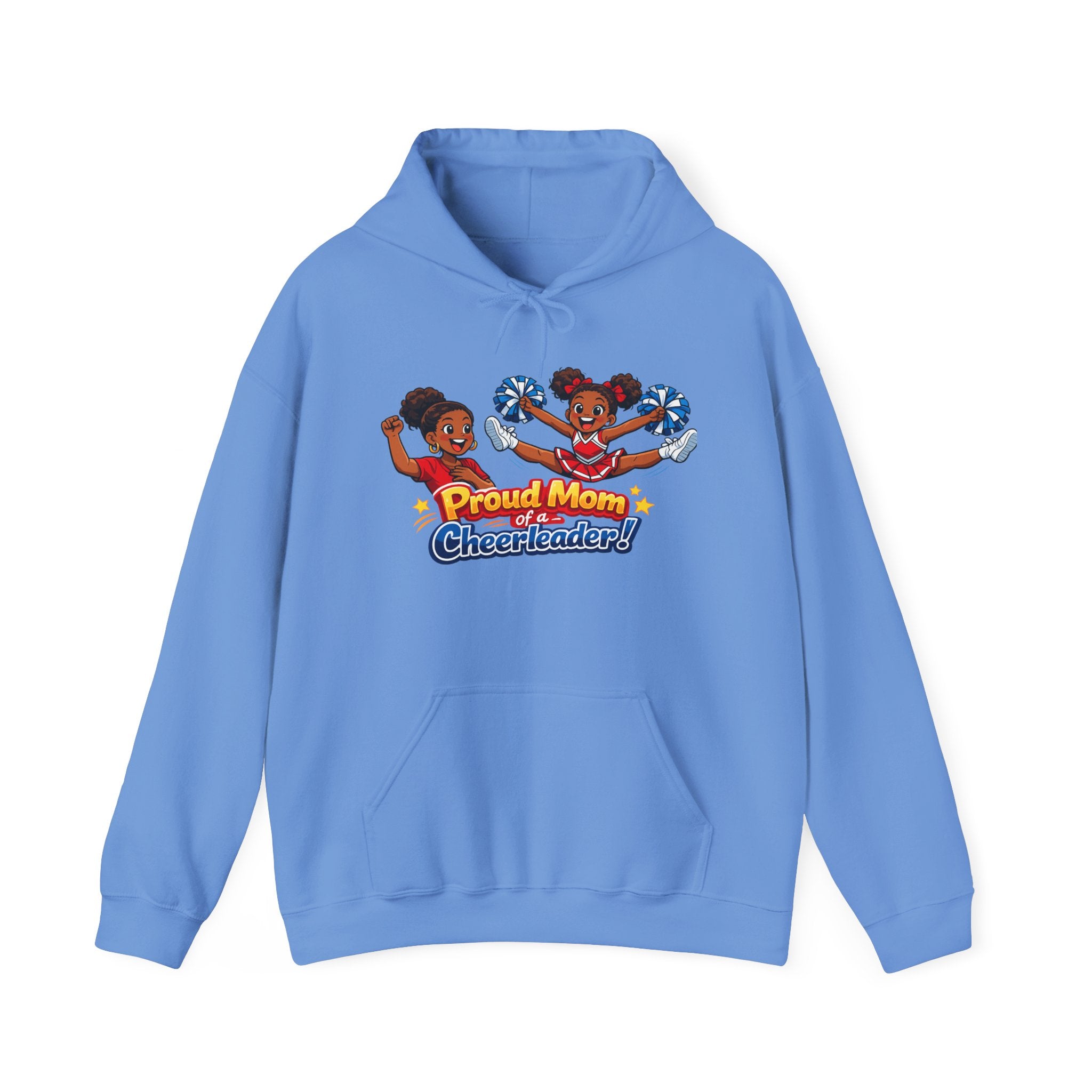 Proud Mom of a Cheerleader Hoodie — Cute Cheer Squad Graphic Sweatshirt
