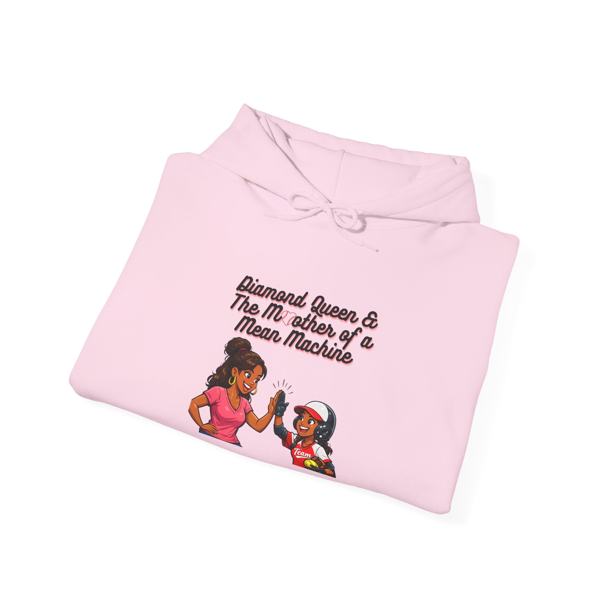 Hoodie – "Diamond Queen & The Mischief of a Mama-Mema" Cozy Graphic Pullover